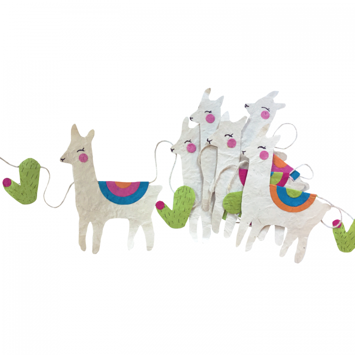 Nature Garland Llama and Cactus