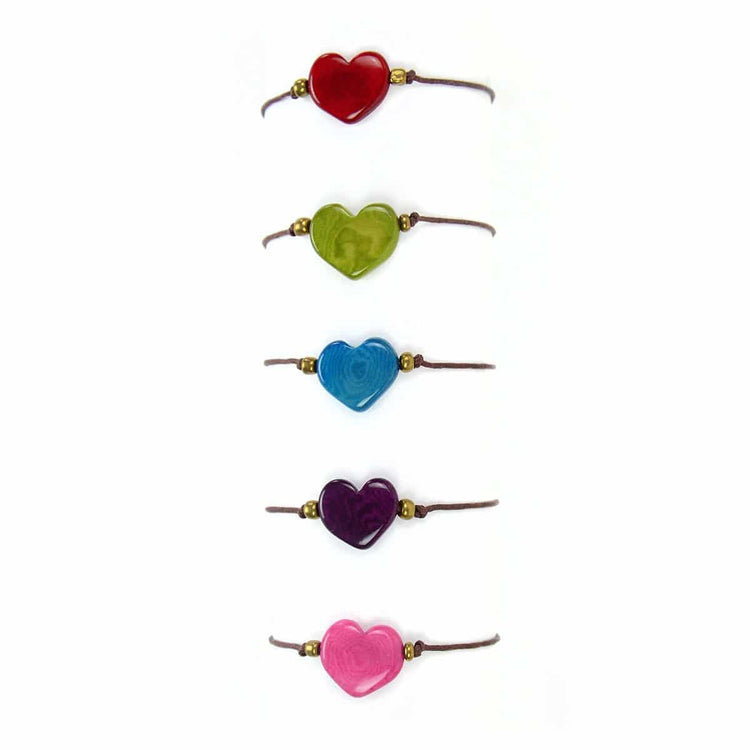 Tagua Heart Bracelet