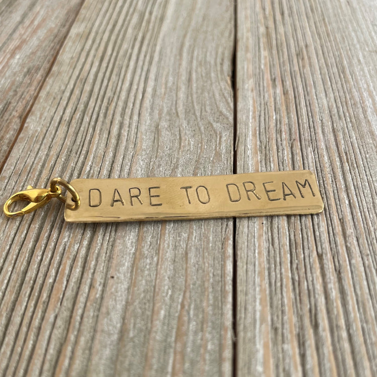 Charm, Fair Trade, Purse Charm, Gold, Qoute