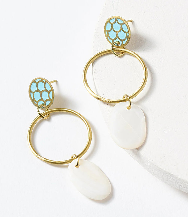 Dhavala Earrings Teal Drop