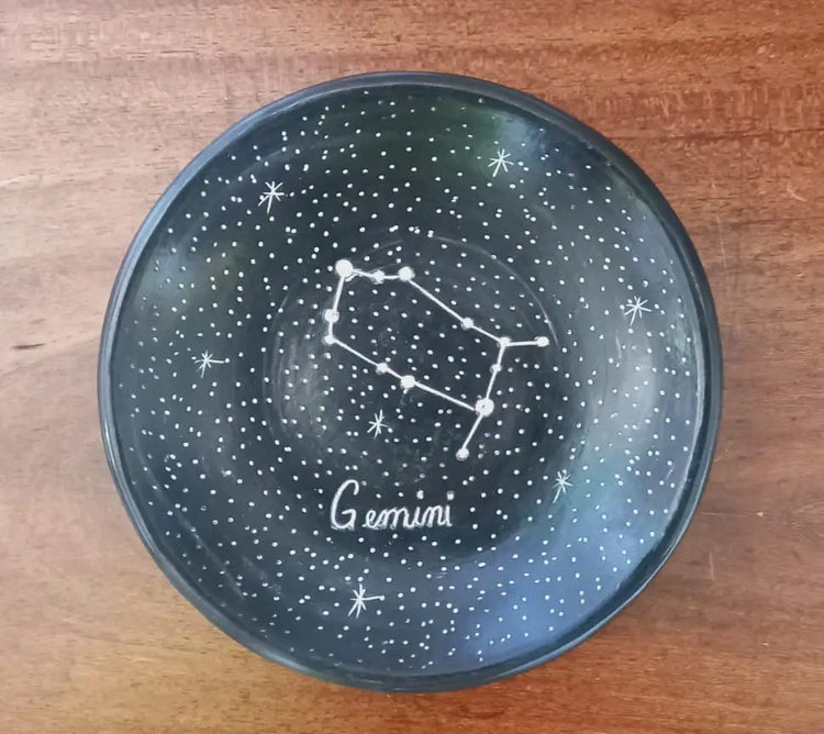 Zodiac Constellations Ceramic Ring Dish