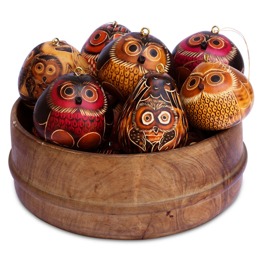 Owls Mix- Gourd Orn