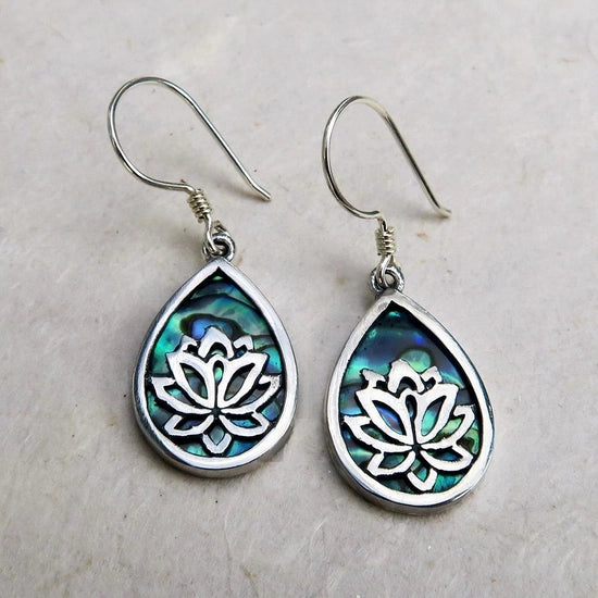 Lotus Abalone Earrings