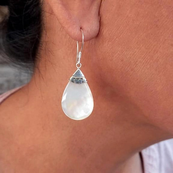 Mother of Pearl Teardrop Earrings