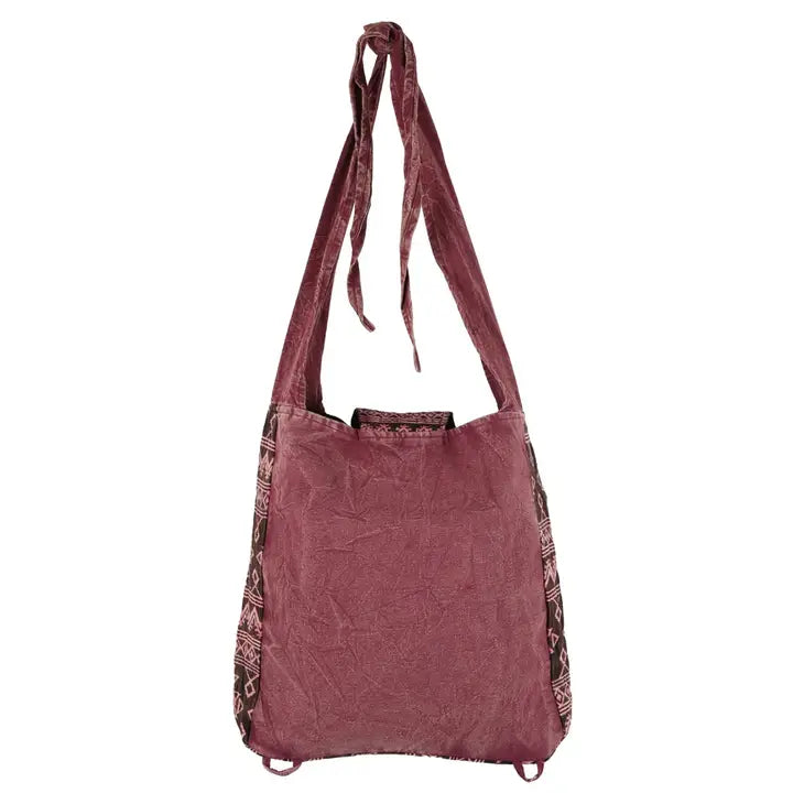 Plum Tree of Life Embroidered Crossbody