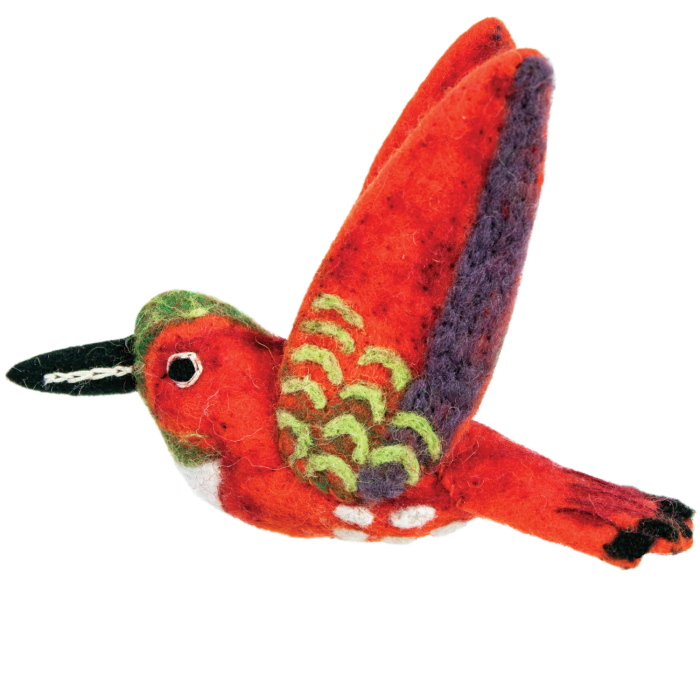Hummingbird Woolie Bird Ornament