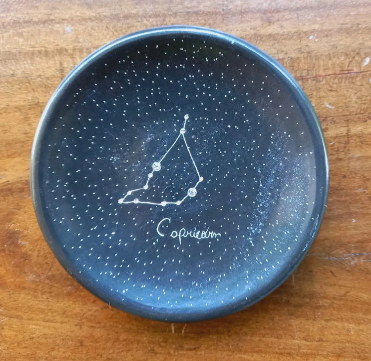 Zodiac Constellations Ceramic Ring Dish