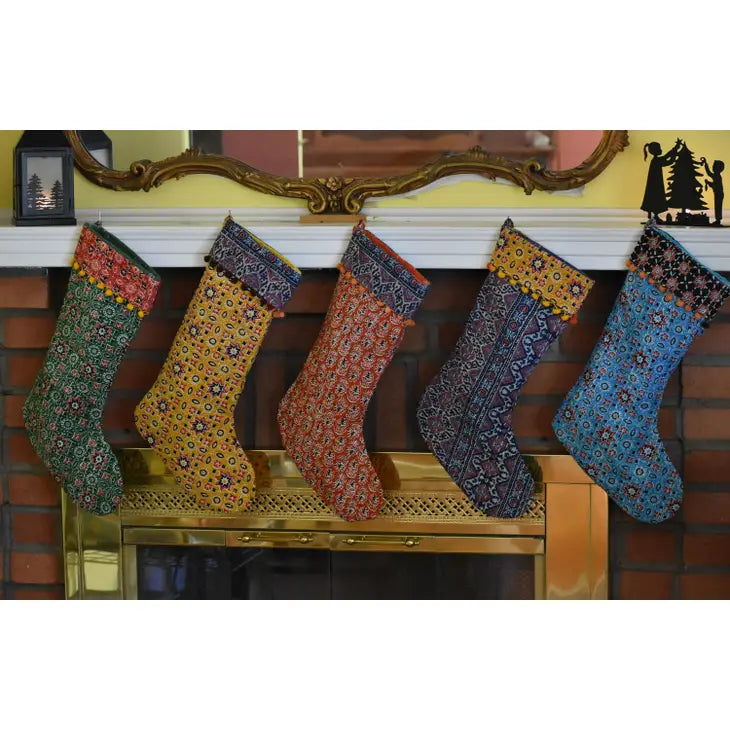 Kantha Stitched Stocking