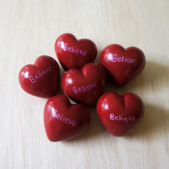 Soapstone Word Hearts