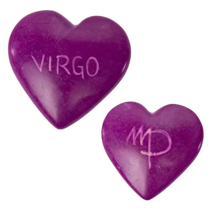 Zodiac Sign Soapstone Hearts