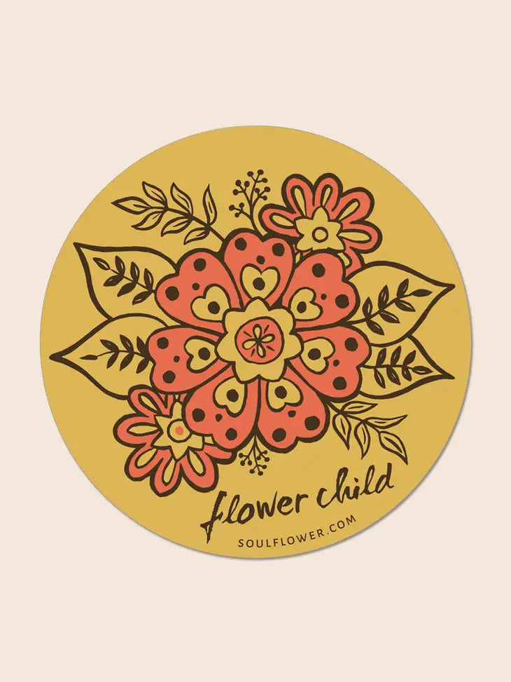 Soul Flower Hippie Stickers