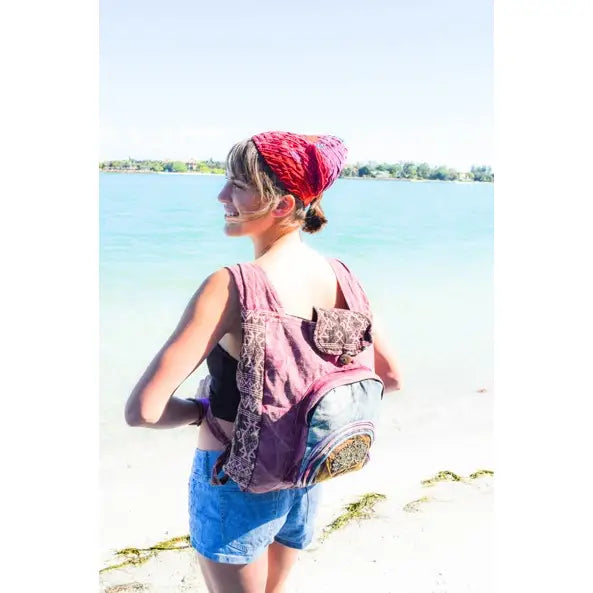 Plum Tree of Life Embroidered Crossbody