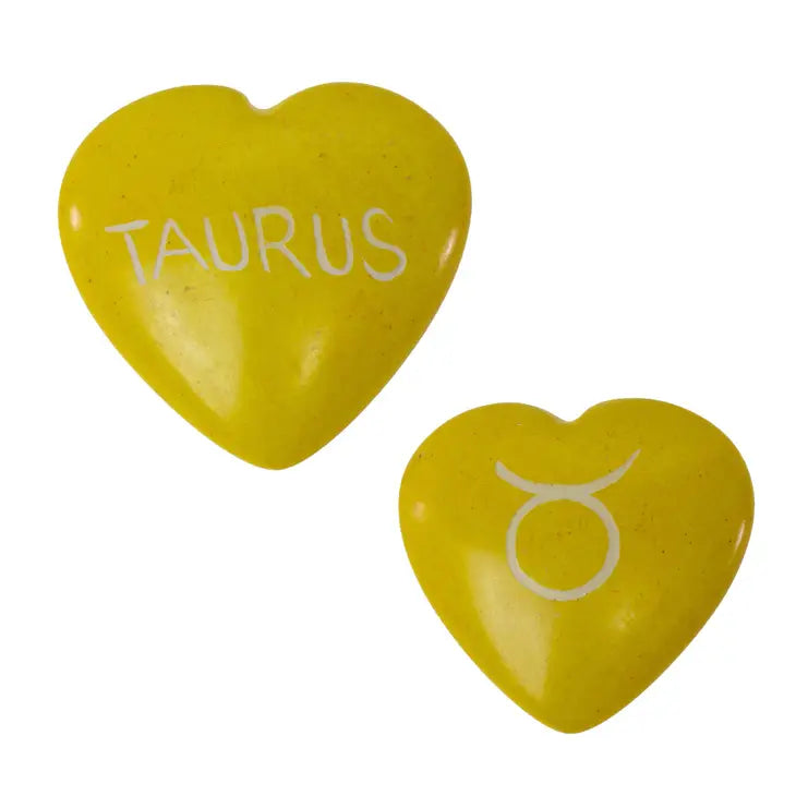 Zodiac Sign Soapstone Hearts