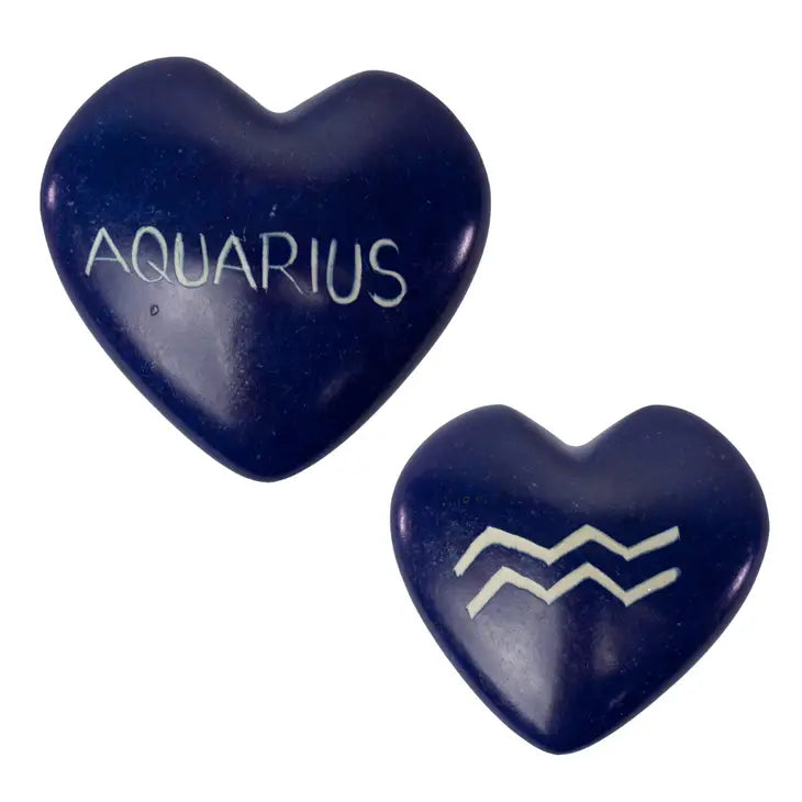 Zodiac Sign Soapstone Hearts