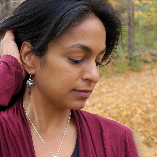 Abalone Tree of Life Earrings