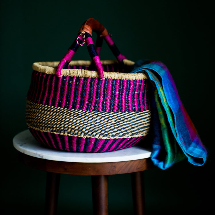 Fair Trade Basket and Blanket Gift Basket