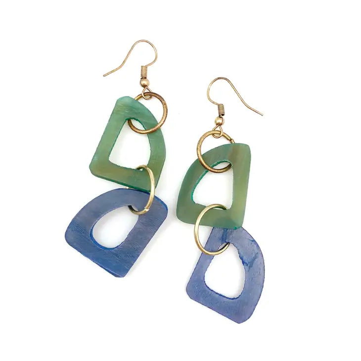 Azure Coast Abstract Earrings