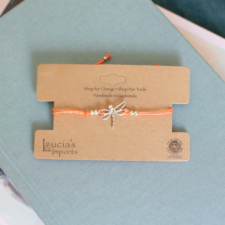 Dragonfly String Charm Bracelet