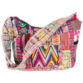 Lucia's World Emporium Fair Trade Handmade Guatemalan Recycled Huipile Patch Purse