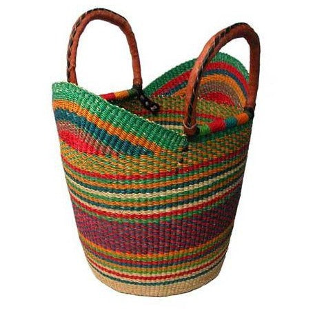 African Market Baskets hand-made Baskets are unique and made from river grass, known as “elephant grass” by local weavers in Bolgatanga, Ghana.