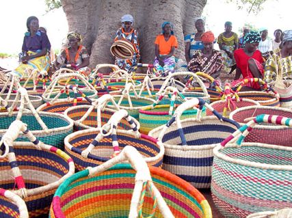 Bolga African Market Shopper Basket