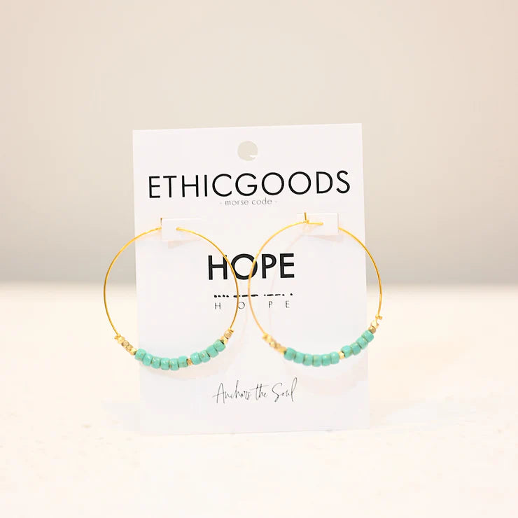 Morse Code Earrings HOPE
