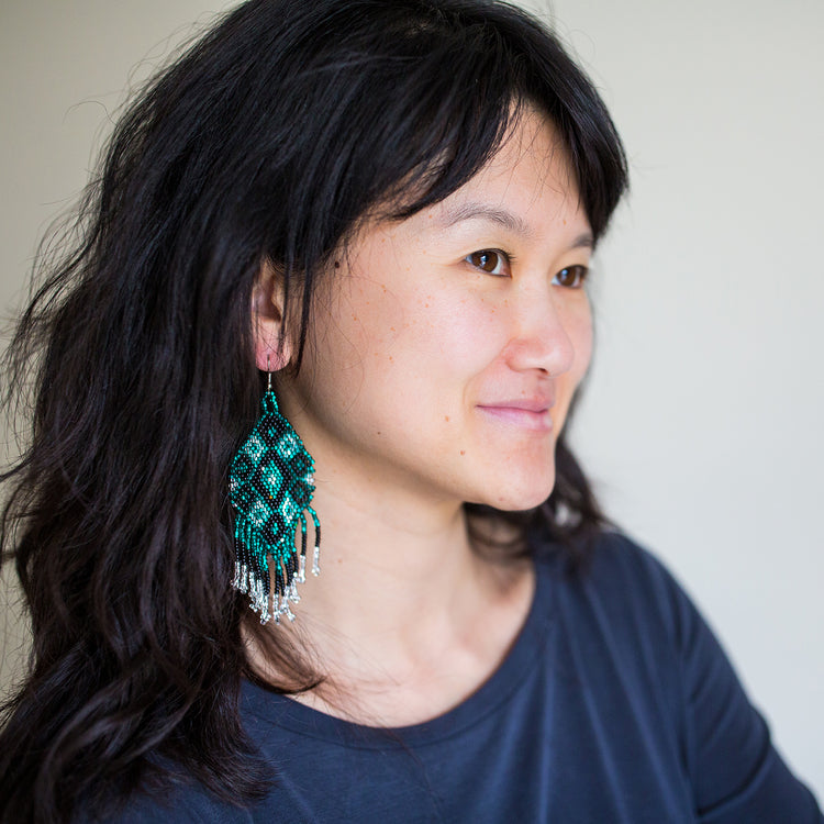 Beaded Kite Earrings