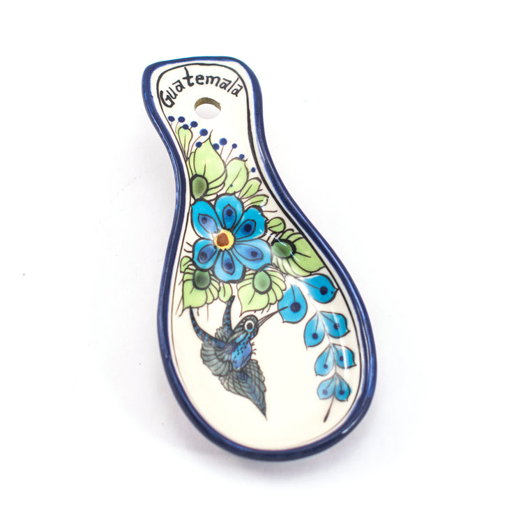 Lucia's World Emporium Fair Trade Handmade Ceramic Wild Bird Spoon Rest