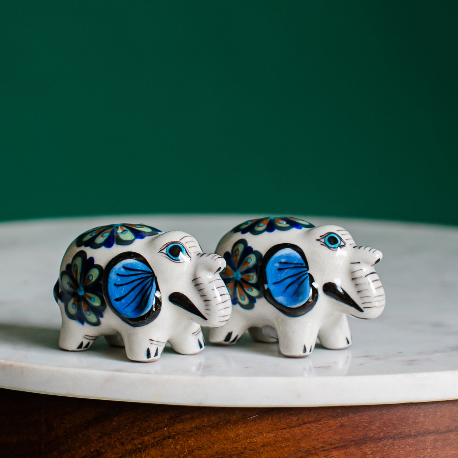 Lucia's World Emporium Fair Trade Handmade Guatemalan Ceramic Elephant Salt and Pepper Shakers