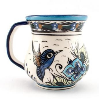 Fair Trade Handmade Guatemalan Hand Painted Wild Bird Coffee Mug