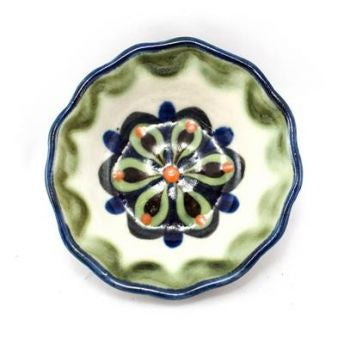 Lucia's World Emporium Fair Trade Handmade Guatemalan Ceramic Tapas Dish Round