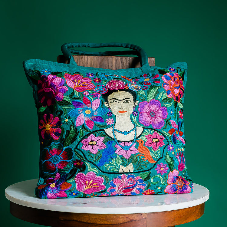 Frida Kahlo Embroidered Tote Bag