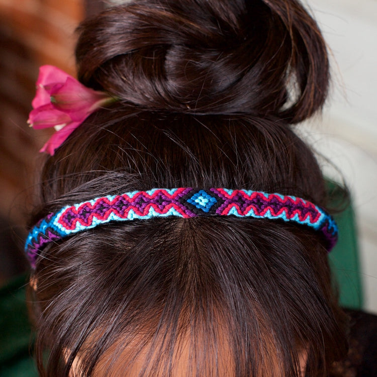 Lucia's World Emporium Fair Trade Handmade Woven Friendship Headband from Guatemala