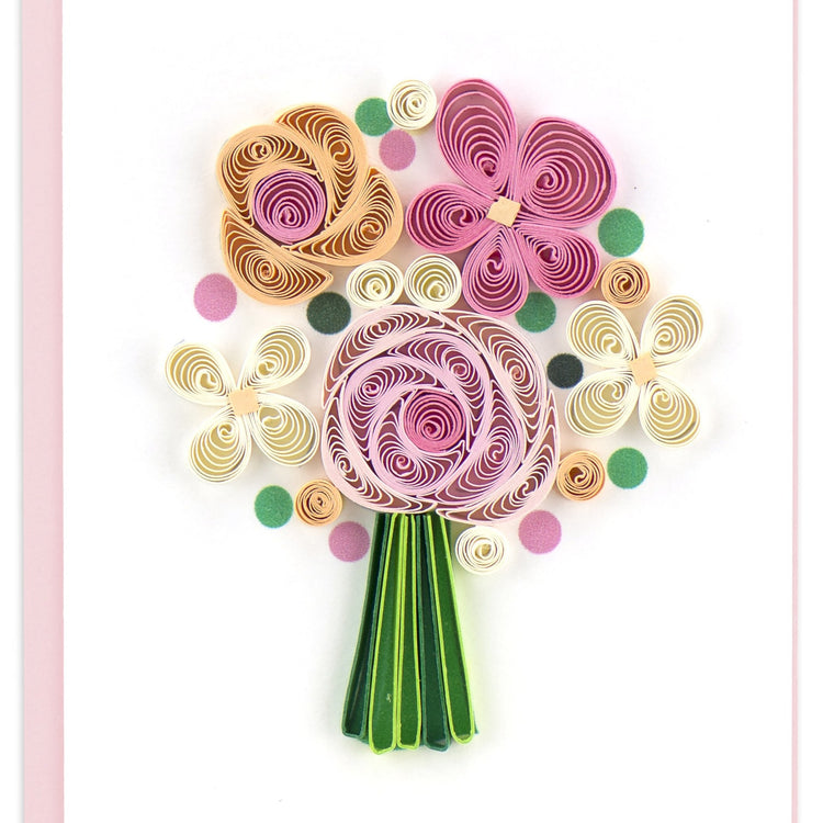 Flower quilling card, fair trade
