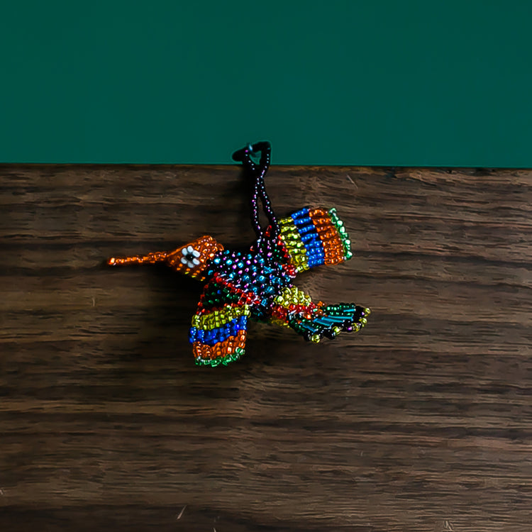 Guatemalan Beaded Hummingbird Ornament