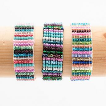 Lucia's World Emporium fair trade and hand beaded friendship bracelets in various colors from Guatemala