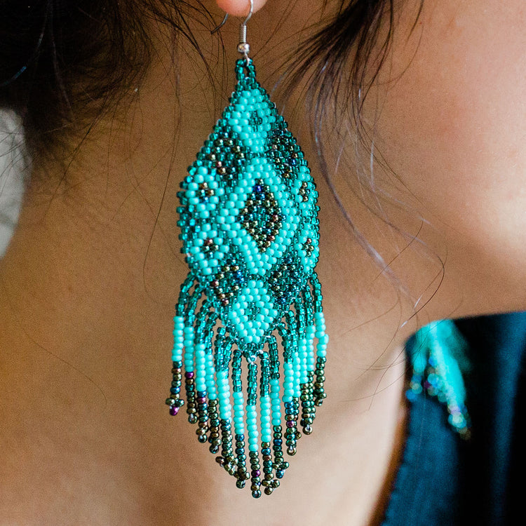 Beaded Kite Earrings