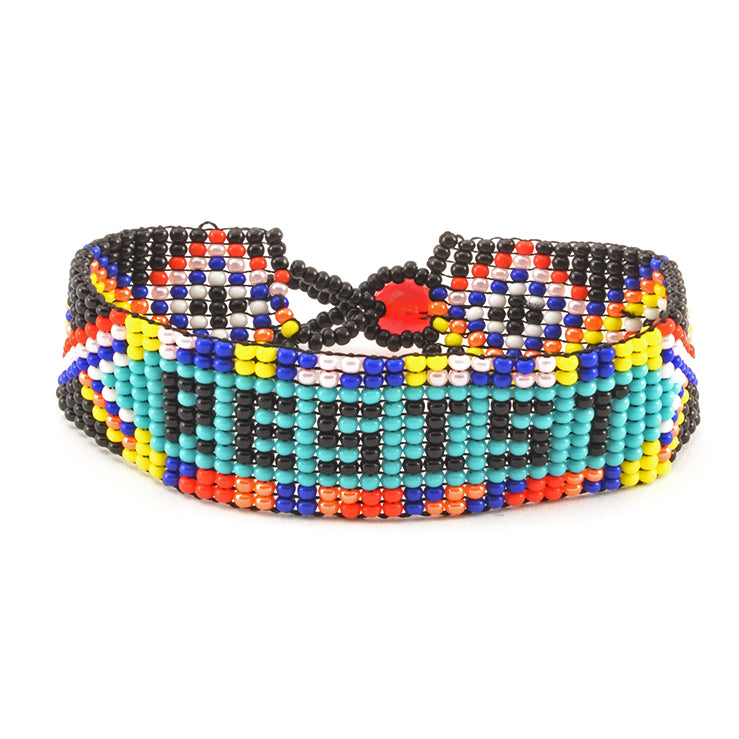 Lucia's World Emporium Fair Trade Handmade Guatemalan Beaded Resist Bracelet