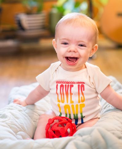 Love is Love Organic Baby Bodysuit