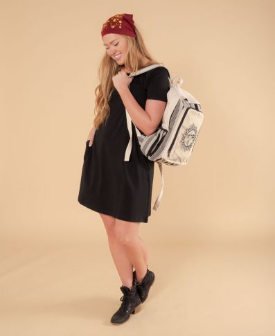Sun and Moon Natural Canvas Backpack