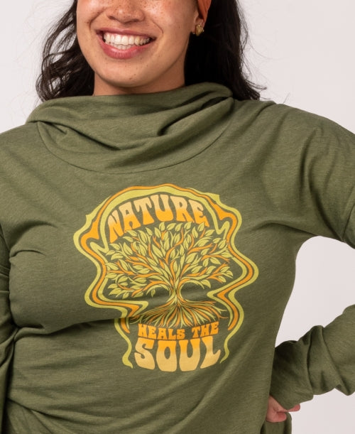 Nature Heals the Soul Cowl Yoga Hoody