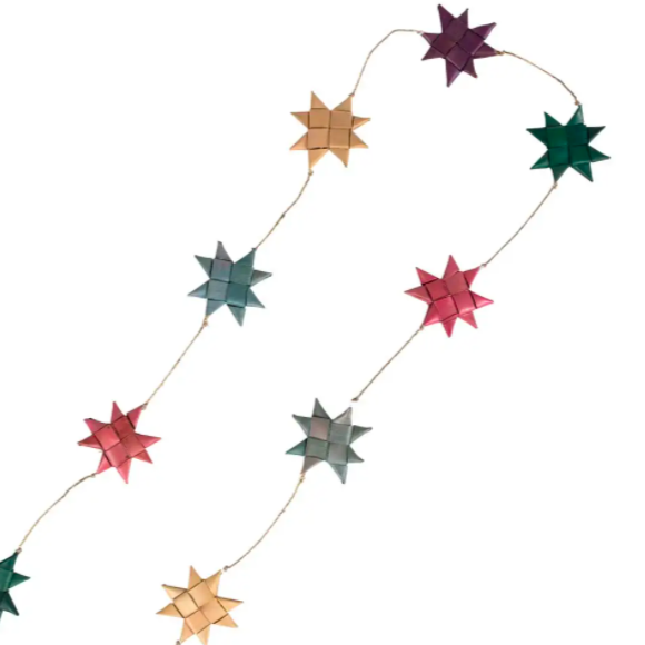 Star garland, handmade, fair trade