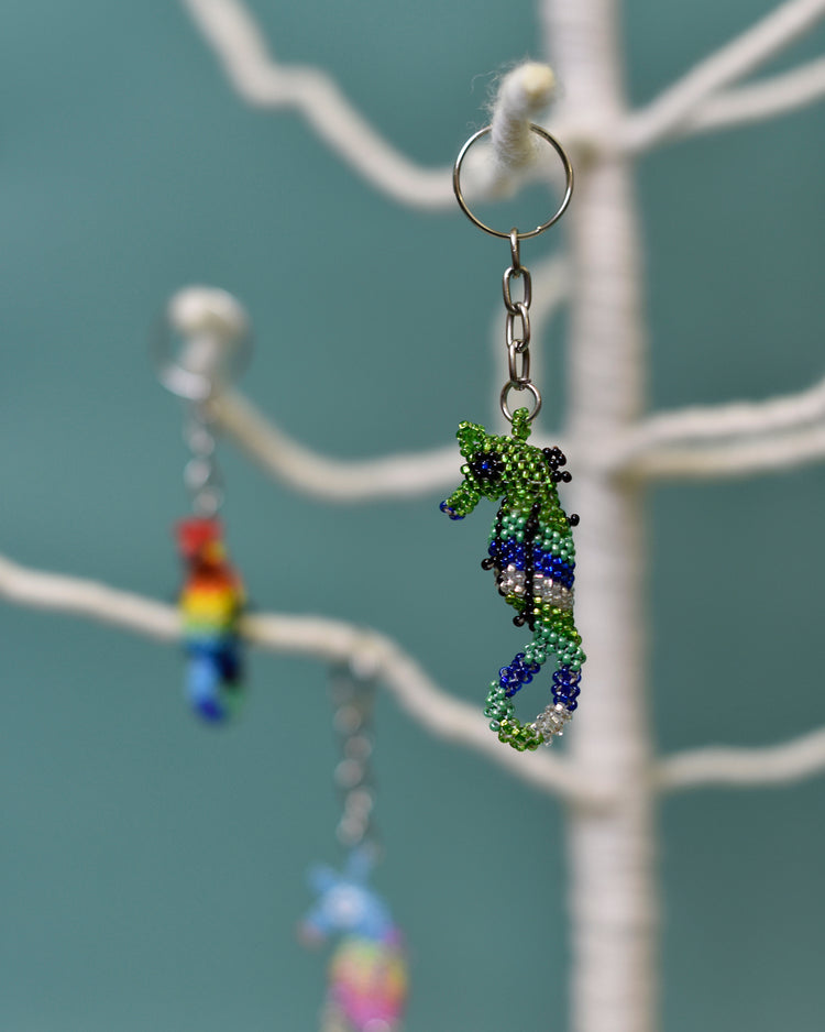 Beaded Seahorse Keychain