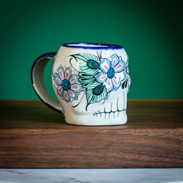 Fair Trade Sugar Skull Coffee Cup / Mug made in Guatemala