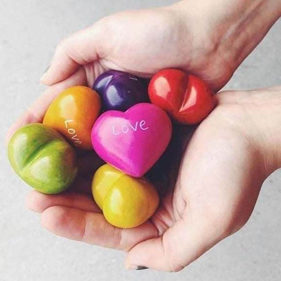 Soapstone Word Hearts