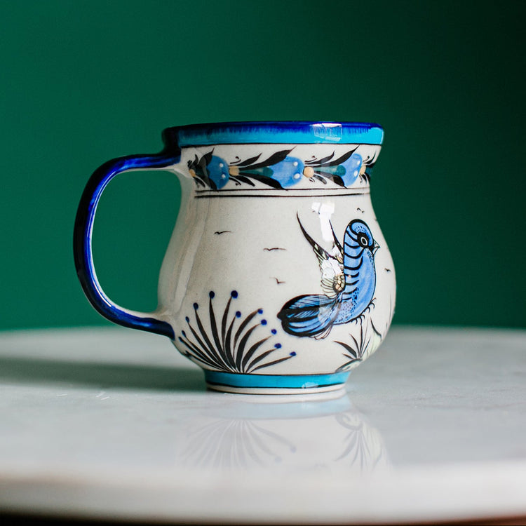 Fair Trade Handmade Guatemalan Hand Painted Wild Bird Coffee Mug