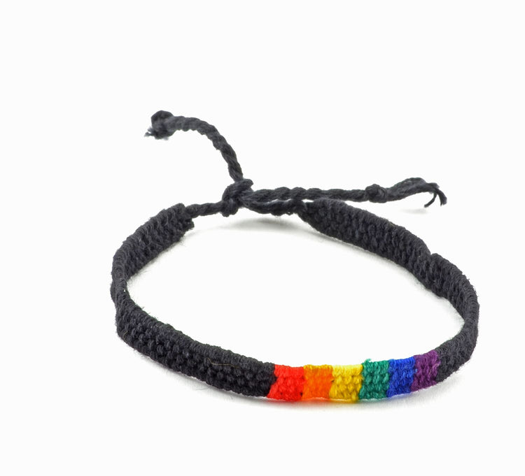 Lucia's World Emporium Fair Trade Handmade Rainbow San Antonio Bracelet from Guatemala