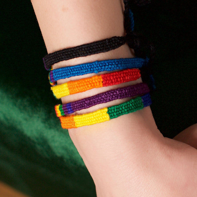 Lucia's World Emporium Fair Trade Handmade Rainbow San Antonio Bracelet from Guatemala