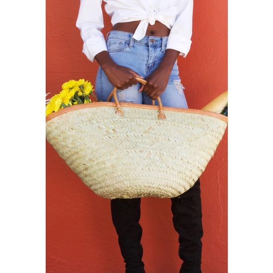 Wide Weave Palm Shopper