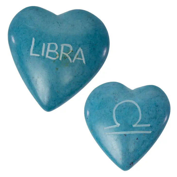 Zodiac Sign Soapstone Hearts